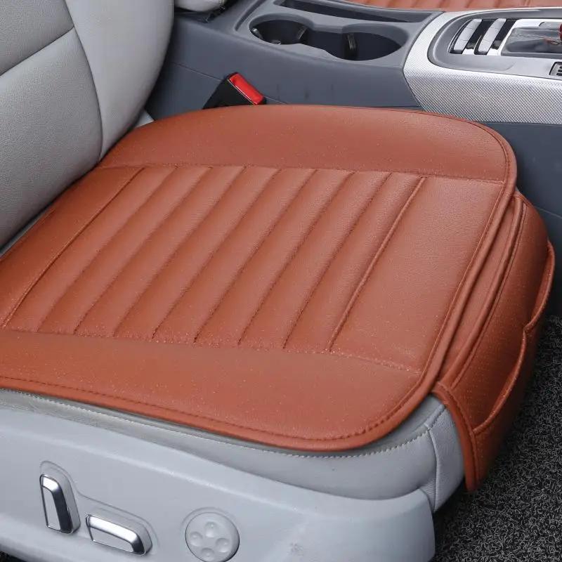 Breathable Car Seat Cushion Luxury Leather Commercial Vehicle Non-slip Support Pad Universal High Rebound Sponge Seat Cover