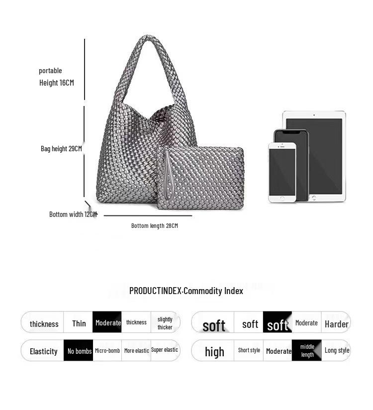 Custom Large-Capacity Woven Tote: High-End Mother-Child Bucket Bag and Underarm Basket