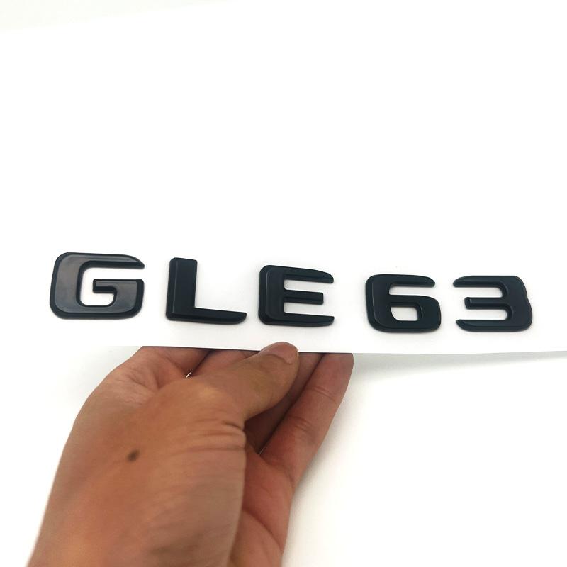 3D ABS Glänzend Schwarz GLE63S Plakette Emblem Auto Kotflügel Aufkleber V8 BITURBO 4MATIC Logo Silber Für Mercedes AMG GLE W167 Zubehör