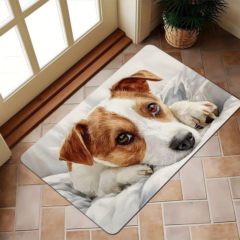 1Pcs Anti Fatigue Door Rugs, Jack Russell Terrier Print Waterproof Non-Slip Thick Cushioned Door Mat Heavy Duty Comfort Standing Mat for Door