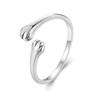 WOSTU Solid Pure 925 Sterling Silver Cute Cat Finger Ring for Women Girl Band Rings Party Jewelry Gift For Girlfriend CQR341