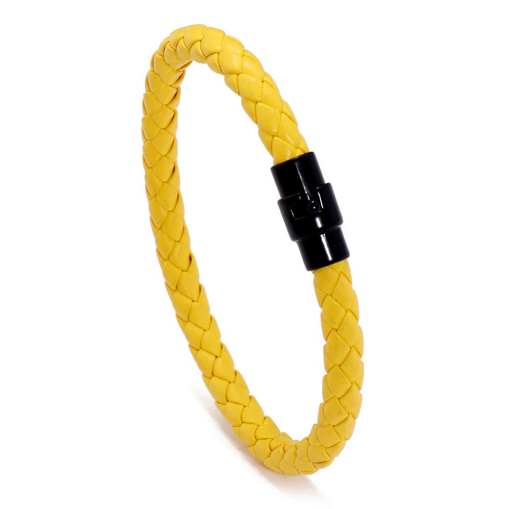Men's Leather Rope Woven Bracelet: European and American Style