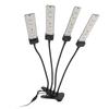 LED Pflanzenlampe 4 Köpfe Flexibel Vollspektrum Beleuchtung 5 Stufen Dimmung Klemme Pflanzenwachstumslampe mit
