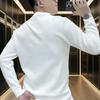 Men's European Light Luxury Printed Hoodie: Autumn/Winter Slim Fit Plus Velvet Top