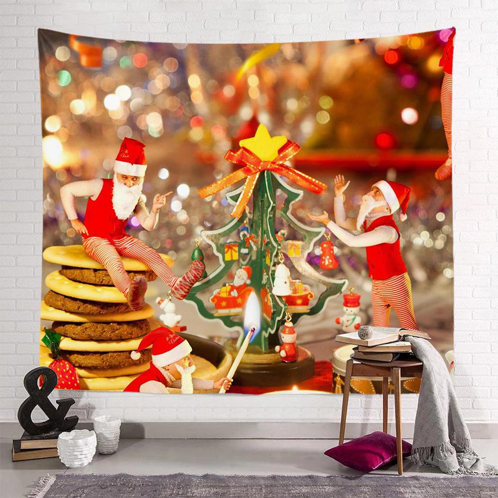 Christmas Tapestry Christmas House Decoration Christmas Bedroom Room Decor Backdrop Fabric Home Decor Tapiz Navideño