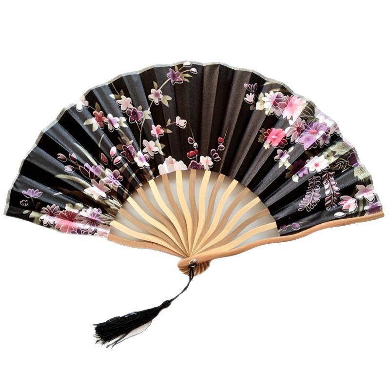 Elegant Multi-Pattern Japanese Style Personalized Handmade Fan Crafts Dance Hand Fan Folding Fan Home Decoration Summer Gift