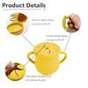 Silicone Baby Straw Cup - Cute Training Sippy Cup with Handles, Straws, Lids - Reusable Snack Cups Feeding Supplies for Toddlers