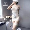 Tearable See-Through Lingerie Set: Tempting Stockings Bodysuit