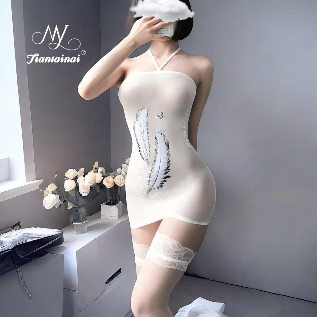 Tearable See-Through Lingerie Set: Tempting Stockings Bodysuit