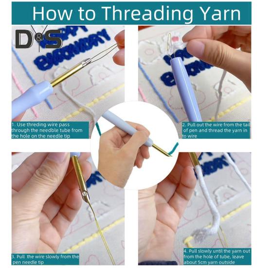 DIY Punch Embroidery Kit Highland Cow Punch Needle Kit Punch Needle Stickerei Starter Bastelset für Erwachsene und Kinder Festival Geschenk