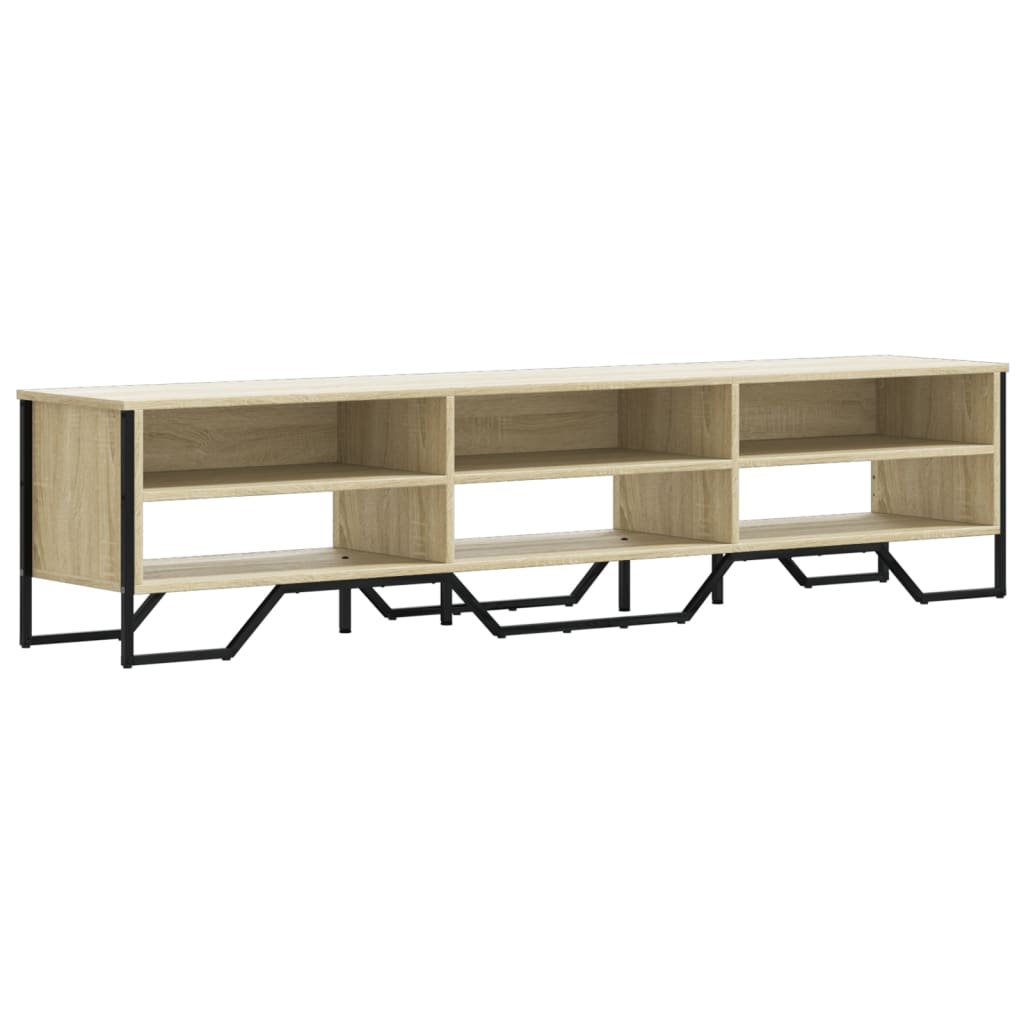 TV Stand Sonoma Oak Finish 180 x 34 x 41 cm Engineered Wood