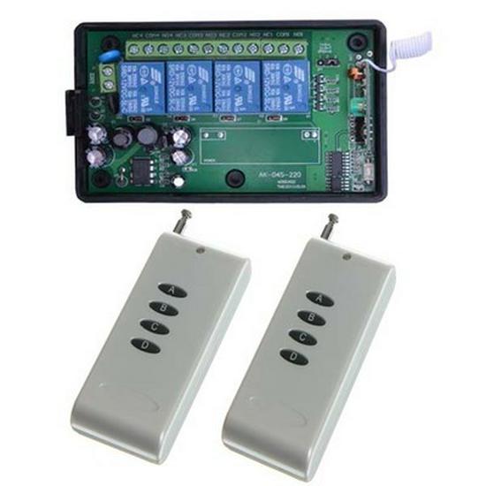 4-Channel 220V High-Power Smart Remote Controller with Learning Code Wireless Remote Switch