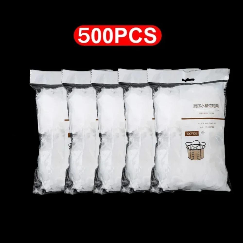 500/30 Stück Einweg-Spülbeckenfilter-Netzbeutel Küchenspüle Sieb Ablaufloch Antiblockier-Müllsack Reinigungssiebe Netz