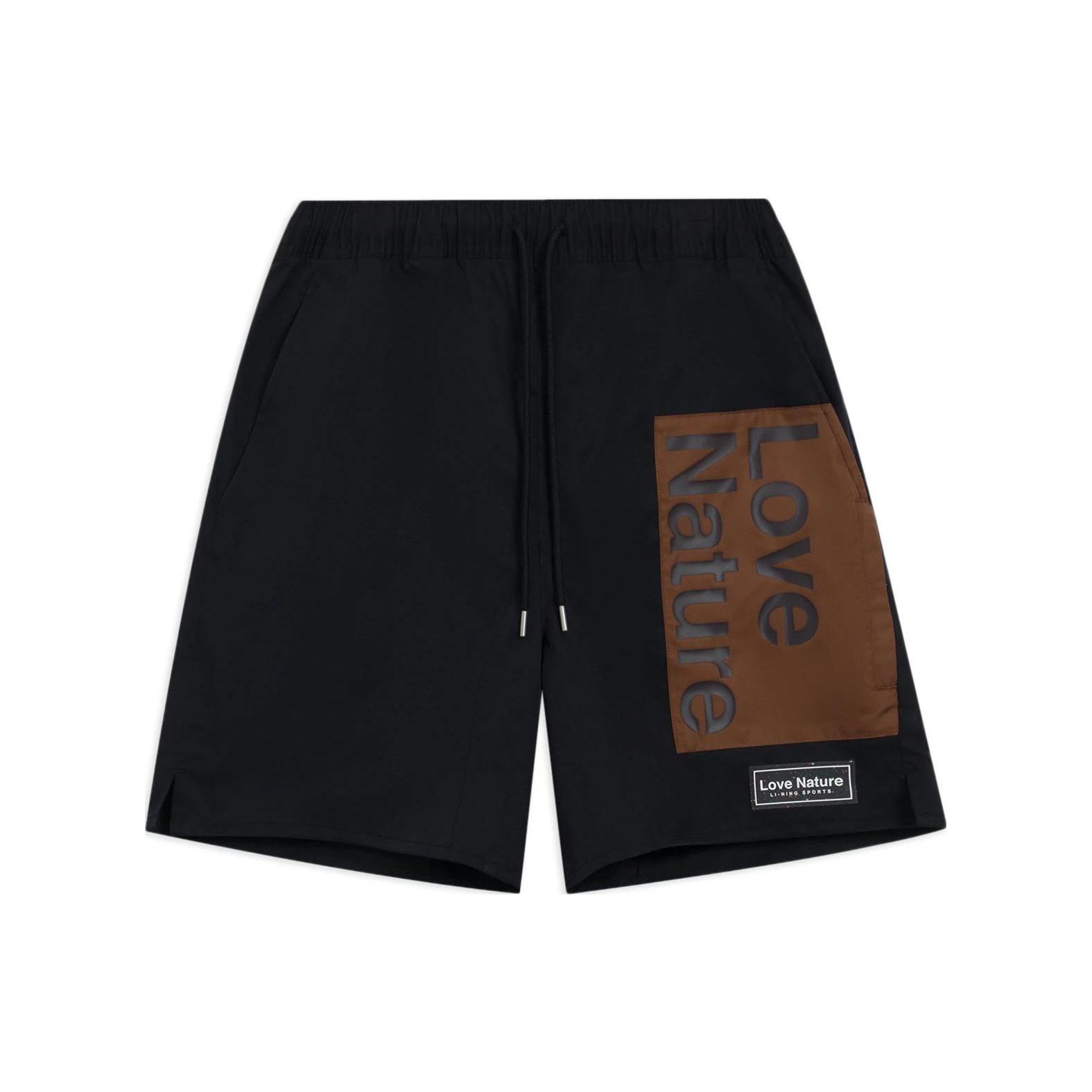 Li-Ning Love Nature Label Logo Shorts  Black  Men s AKSS047-2 M
