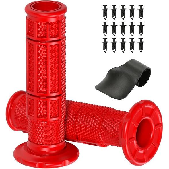 7/8 Handlebar Grips Rubber ATV Handle Grips Replacement For Rancher 350 420 FourTrax 200 300 Recon 250 Sportrax 250EX 300EX 400EX Foreman 400 Artic