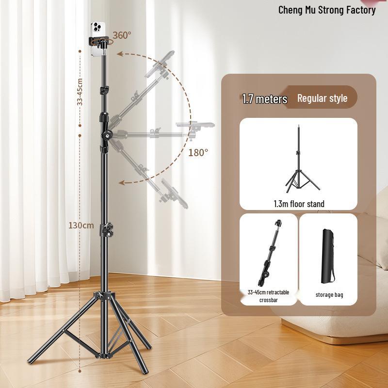 Adjustable Overhead Live Streaming Tripod with 360° Rotation