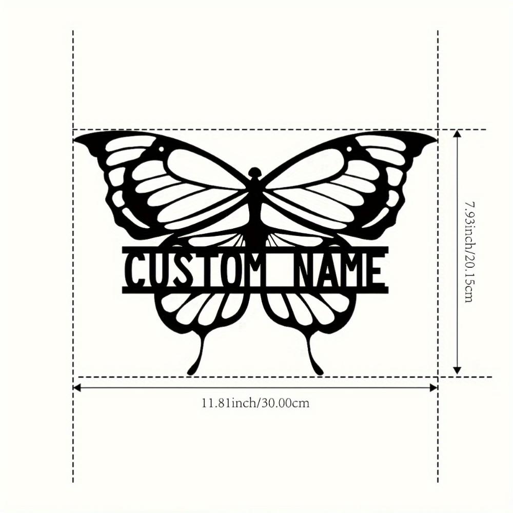 

Metal Butterfly Wall Art Decor, Handmade Iron Craft for Home Garden Gift