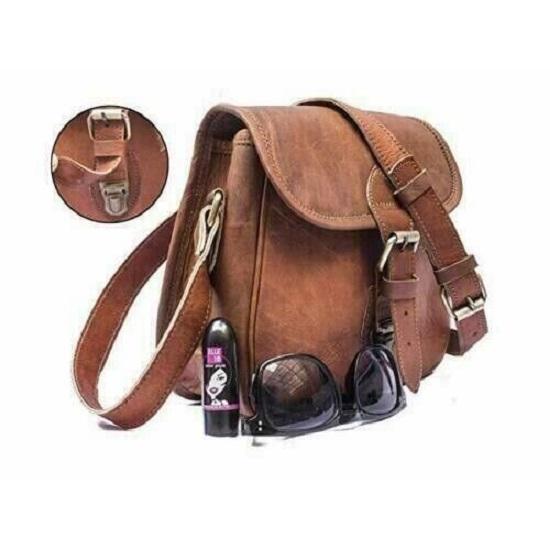 Женская сумка через плечо из натуральной кожи ручной работы Коричневая сумочка-кошелек — фото 4