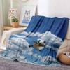 Cartoon Cheerful Little Sheep Flannel Blanket, Nap Blanket Warm Cozy Soft Throw Blanket For Couch Bed Sofa