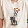 Gruseliges Jack-in-the-Box Clown T-Shirt | Horror Karneval Federfigur