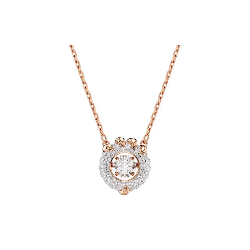 Swarovski Dragon & Phoenix Inlaid Pendant Cubic Zirconia Crystal Necklace Women s Rose Gold 5675827