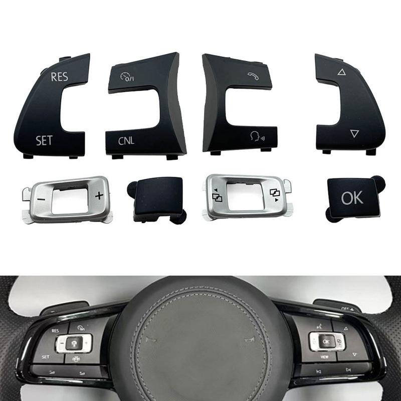 1pcs Multifunction Steering Wheel Button Cap Control Buttons Steering Wheel Buttons For Golf- 7 7.5 For GTD R GTS- 2017~