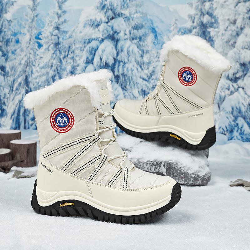 TUINANLE Men's Snow Boots with Lining and Thickening for Warmth, Cold-Resistant Outdoors, Non-Slip Thick Sole Women Ankle Boots