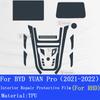 For BYD YUAN Pro (-) Car Interior Center Console Transparent TPU Protective Film Anti-scratch Sticker Car Accessories