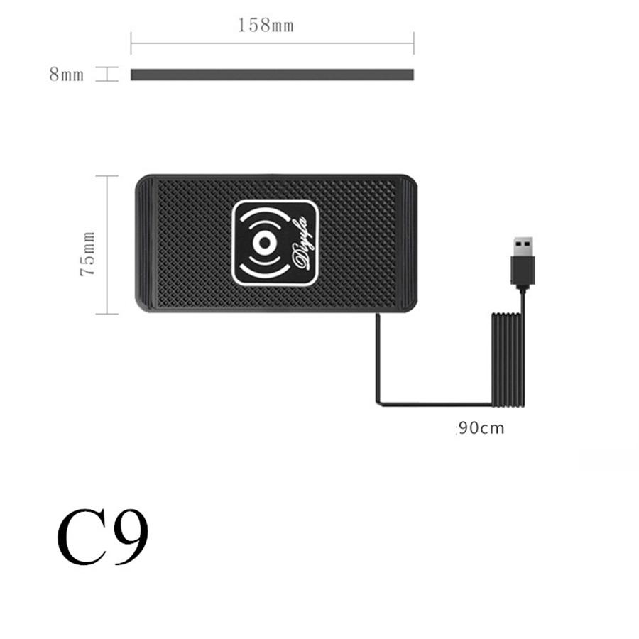 10W Car Wireless Charger Pad Cell Phone Charging Silicone Non-slip Mat Universal
