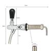 Adjustable  Control Chrome Draft Beer-faucet Tap /8 Shank Long Stem Home Brew Keg Tap Beer Faucet Home Brew Tool Accessory