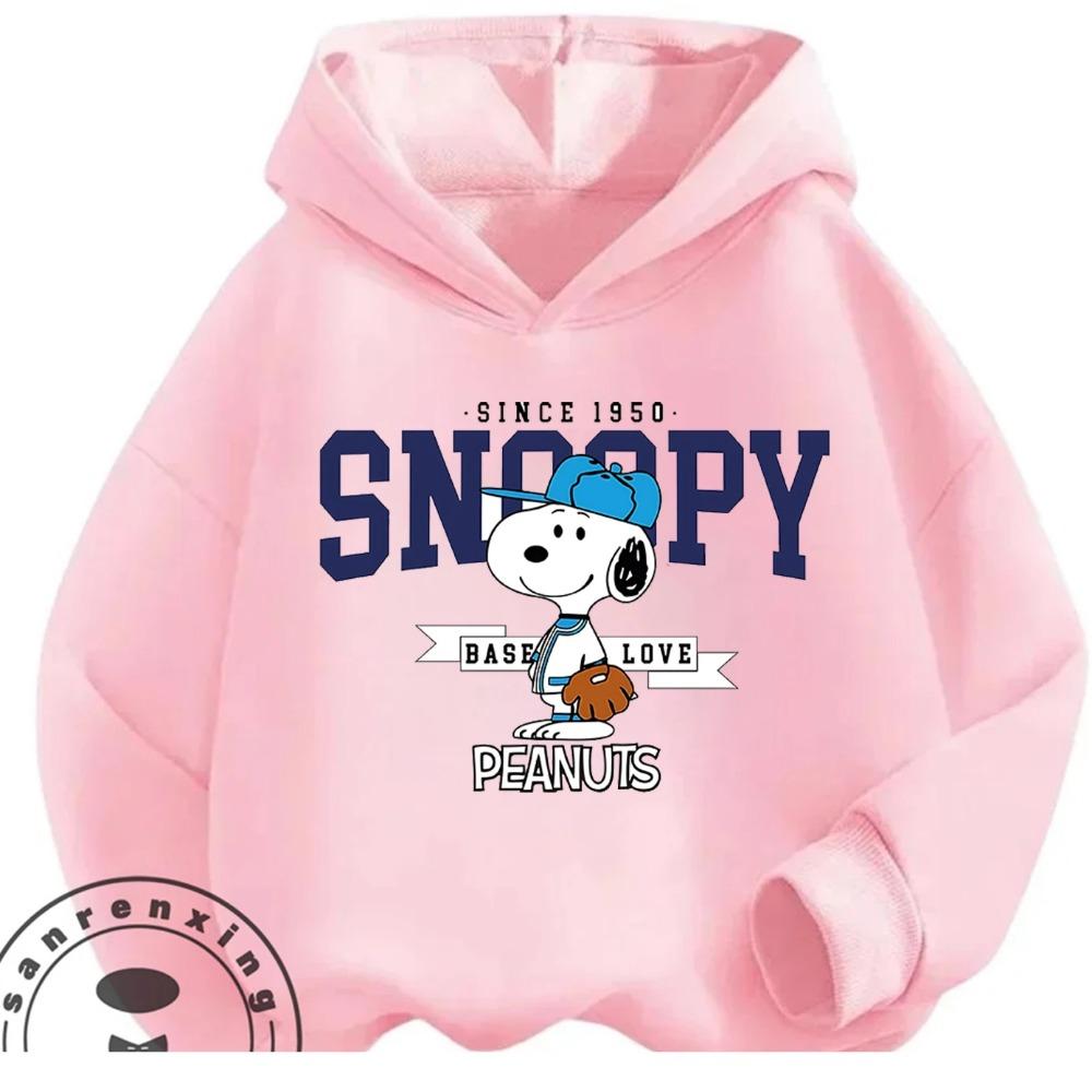 Fashion Kawaii Kids Hoodie Cute Cartoon Graphic Autumn Winter Casual Sweatshirt Snoopy
