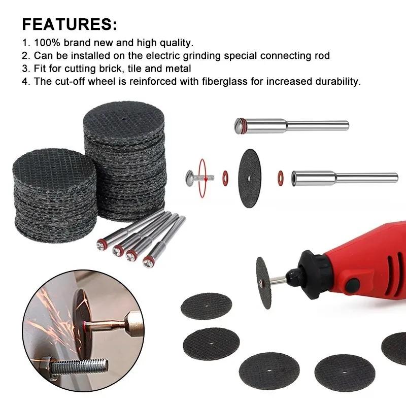 11/21/54pcs Abrasive Cutting Disc 32mm With Mandrels Grinding Wheels For Dremel Accesories Metal Cutting Rotary Tool Saw Blade