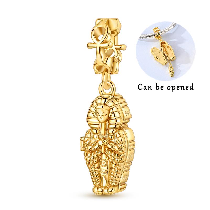 925 Silver Golden Clover Charms Bead CZ Zircon Glowing Firefly Pet Cat Puppy Pendant Fit Original Bracelet DIY Jewelry