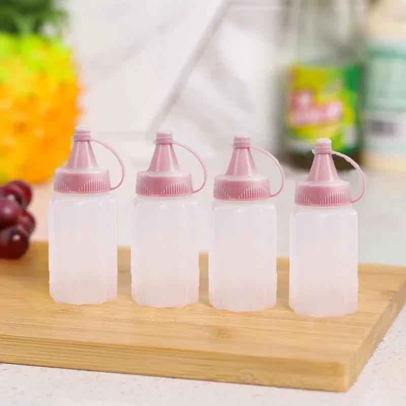 

Mini Squeeze Bottle Seasoning Bottle Salad Tomato Sauce Container Suitable for Home Camping Children s Bento Kitchen Accessories розовый