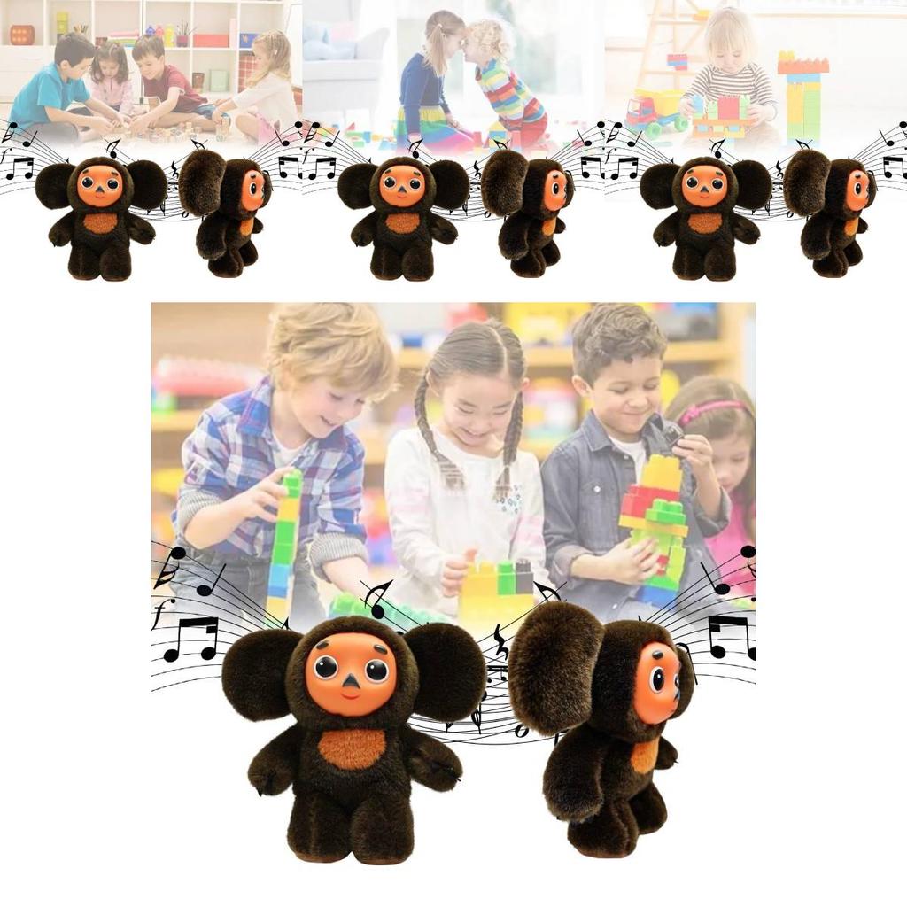 Soft And Cuddly Cheburashka Plush Toy With Music Feature In Deep Green Color