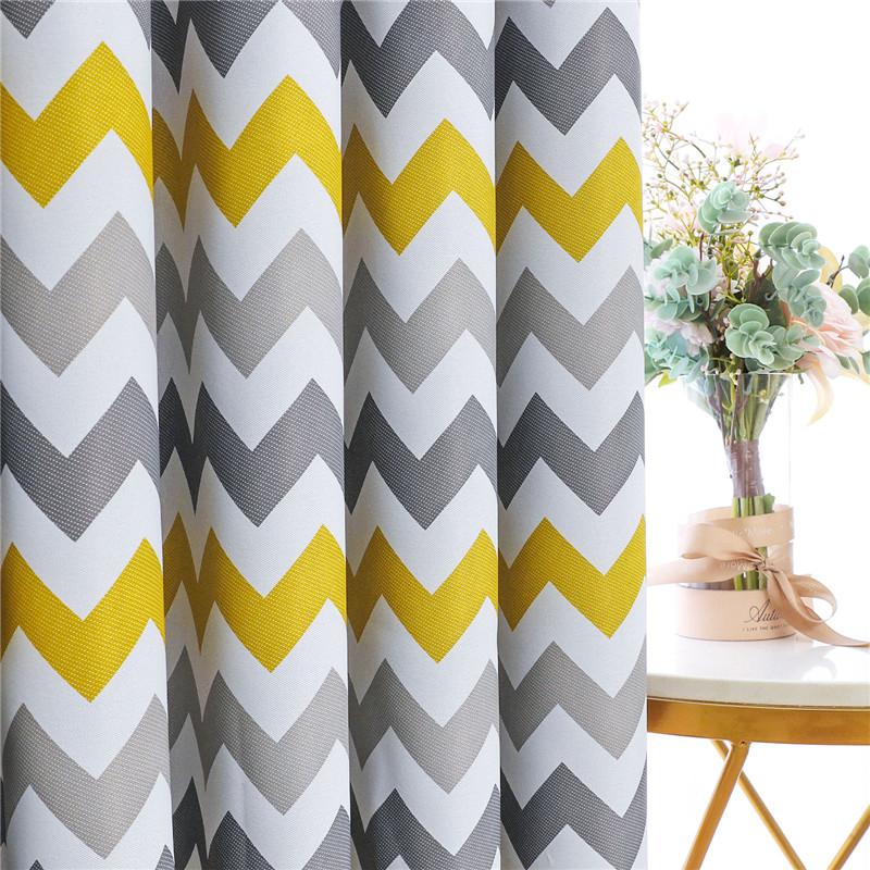 Topfinel Thick Thermal Insulated Blackout Curtains Printed Wave Stripes Ds For Living Room Bedroom Kitchen At Affordable S Free Real Reviews With Photos Joom Topfinel Thick Thermal Insulated, Yellow And Gray Curtains For Kitchen