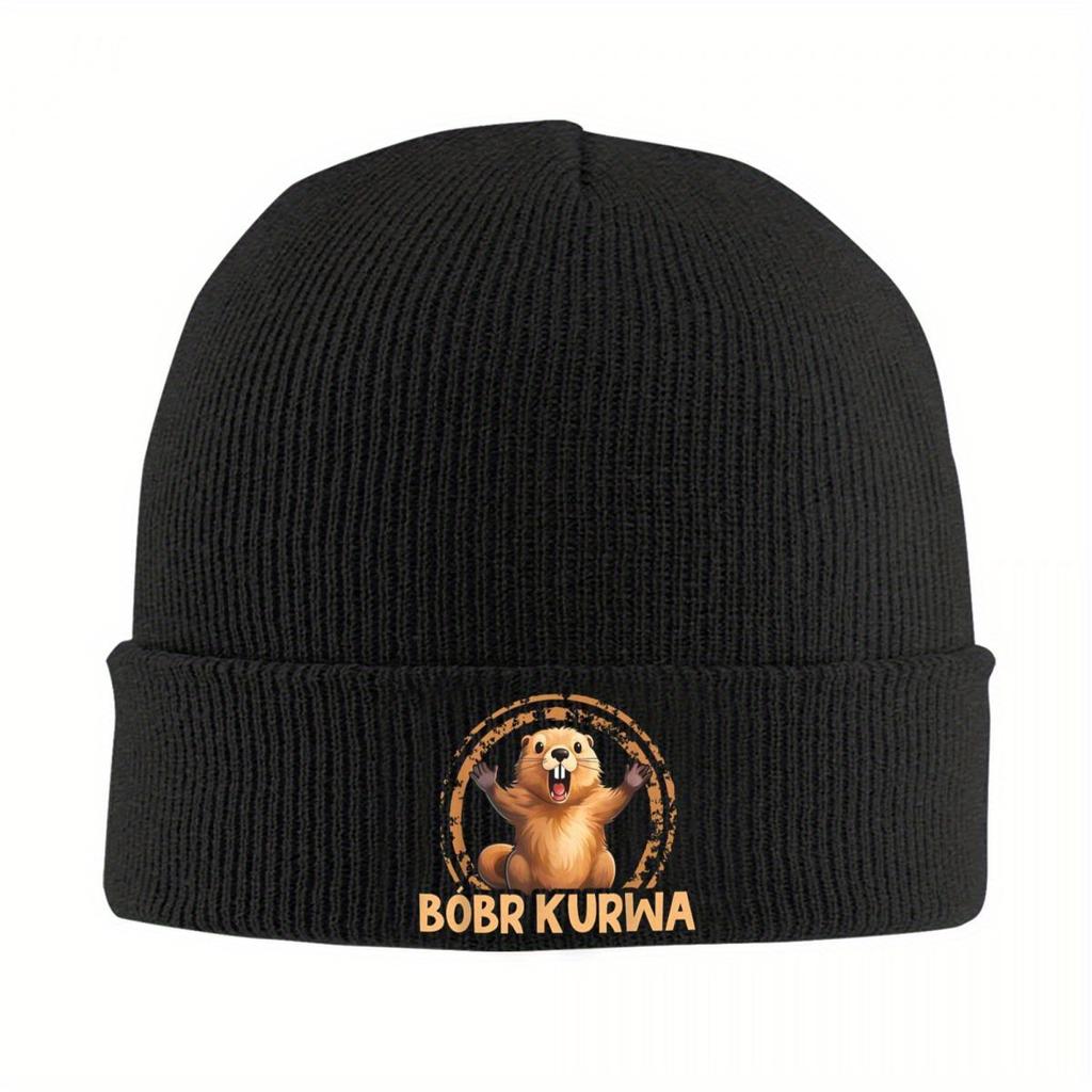 Bobr Kurwa Beaver Knitted Hat Women's Men's Beanies Autumn Winter Hat Bober Casual Cap