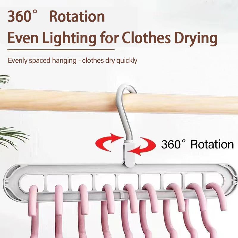 3pcs Multifunctional Hangers Heavy Duty Space Saving 9 Holes Clothes Organizer Wardrobe Hangers Save Wardrobe Space YG002
