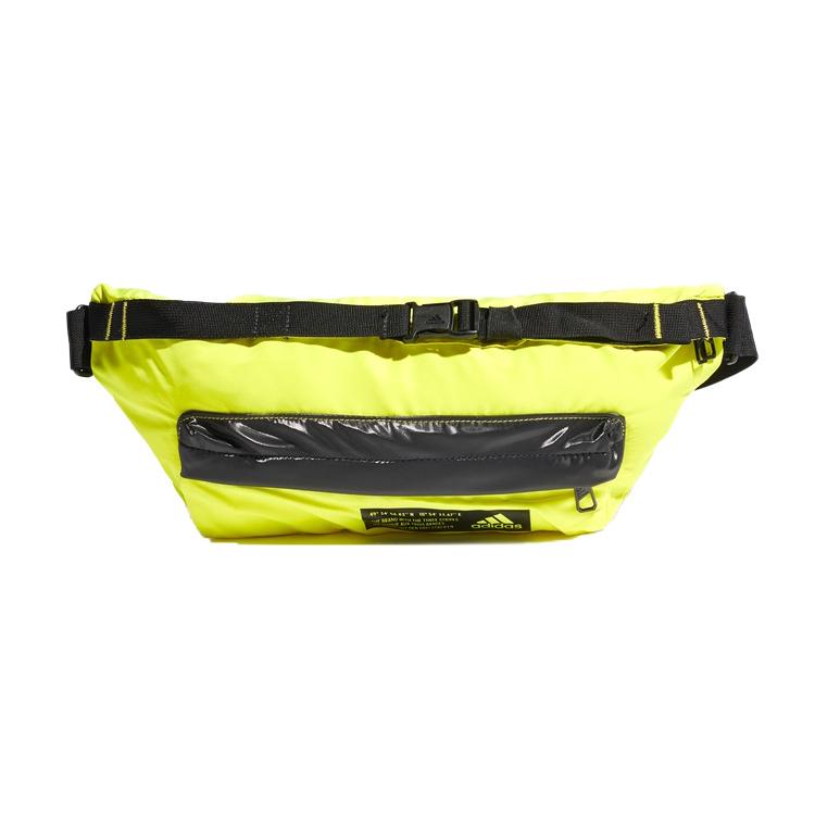 New Adidas Polyester Crossbody Bags Fanny Pack Regular Women's Neon Yellow GM4550
