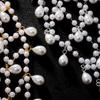 Bohemian Grid Hollowed Pendant Headdress Costume Women Carnival Headband 1920s Pearl Hair Fashion Vintage Headwear Accessories