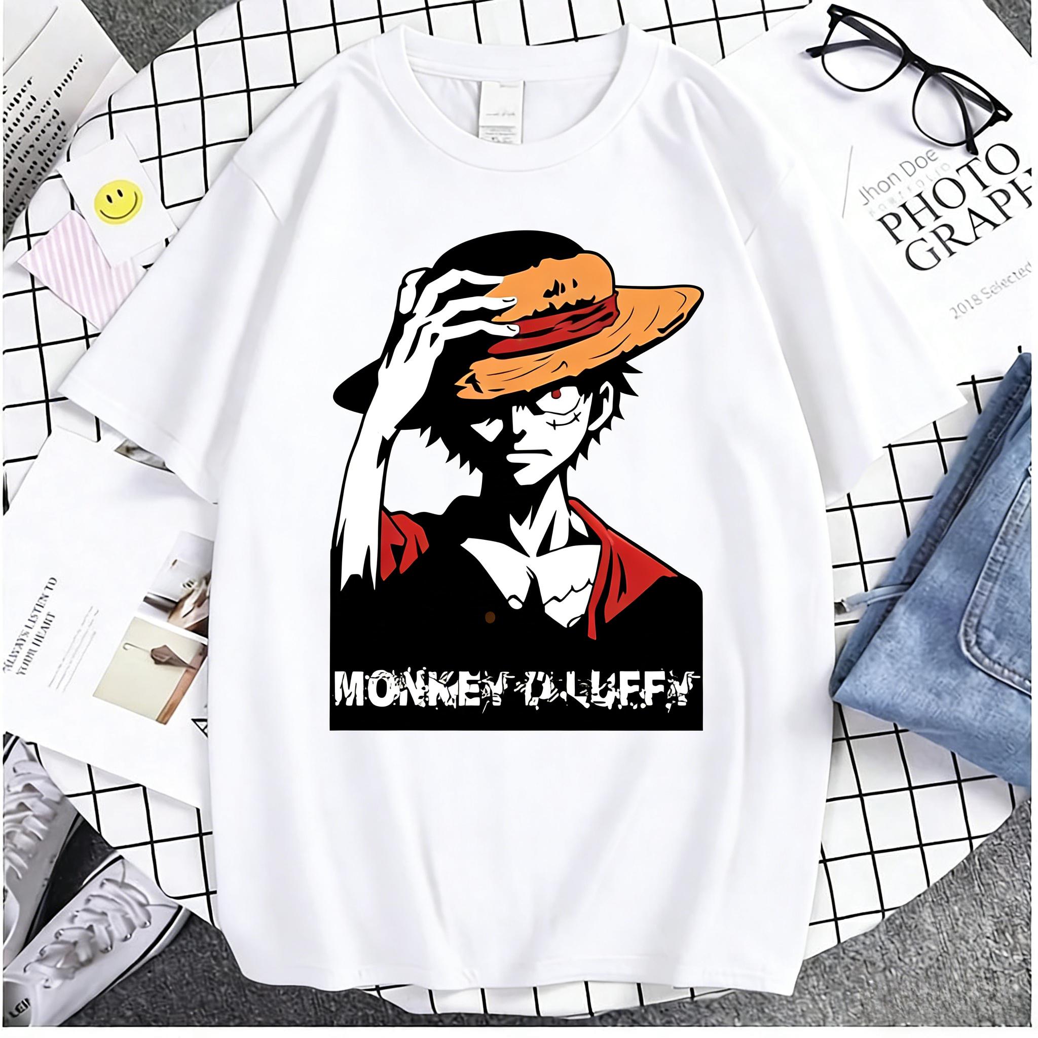 

One Piece Japanese anime Mens Tshirt 2026 Summer 100 cotton Luffy Oversized pattern ShortSleeve Harajuku Y2K popular shirt M