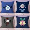 Cute Animal Cushion Cover Plush Fabric Soft Double-Sided Printed Invisible Zipper Sofa Pillow Case Home Decor