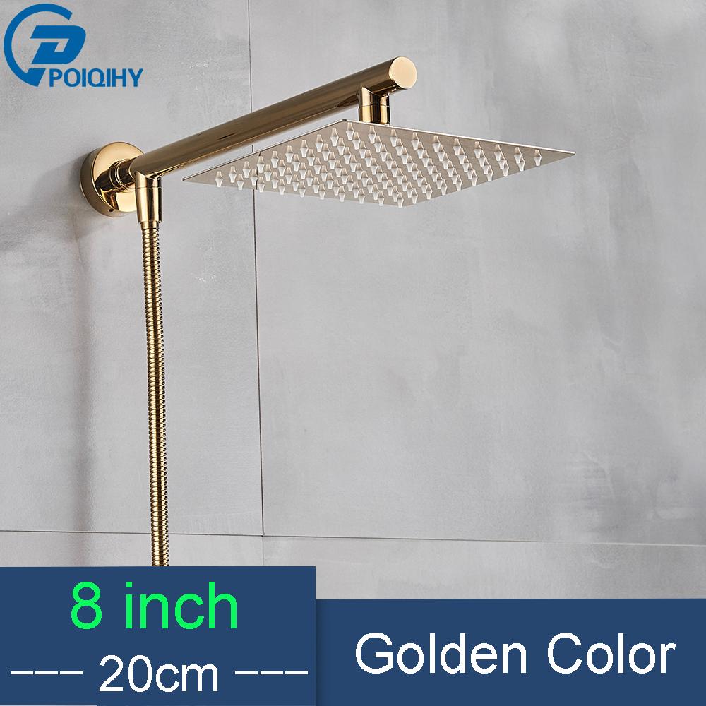 Czarna Słuchawka Prysznicowa Deszczownica Stal Nierdzewna Słuchawka Prysznicowa Łazienkowa Montowana na Ścianie Mosiężne Ramię Prysznicowe 150cm Wąż Prysznicowy Ultracienka Głowica