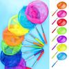 Yousheng Kids Telescopic Fishing Net 5-Section Retractable Stainless Steel Pole Outdoor Butterfly Catcher Net Anti-slip Handle Lightweight Landing