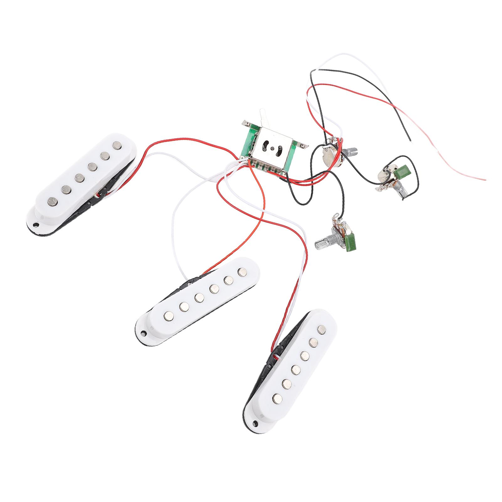 

Комплект звукоснимателей для электрогитары Предварительно распаянный набор Одинарная катушка с тембром, громкостью, линией Замена для ST