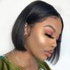 African Wig Female Side Part Bobo Short Straight Hair European And American Fashion Black Short Hair High Temperature Silk Full Headgear