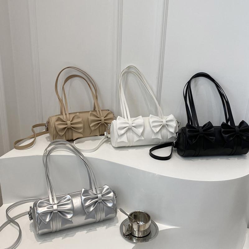 Yogodlns New Model Features Niche High-end Underarm Bag Trendy Bow Design Fashionable Women's Pillow Bag, and A Crossbody Handbag