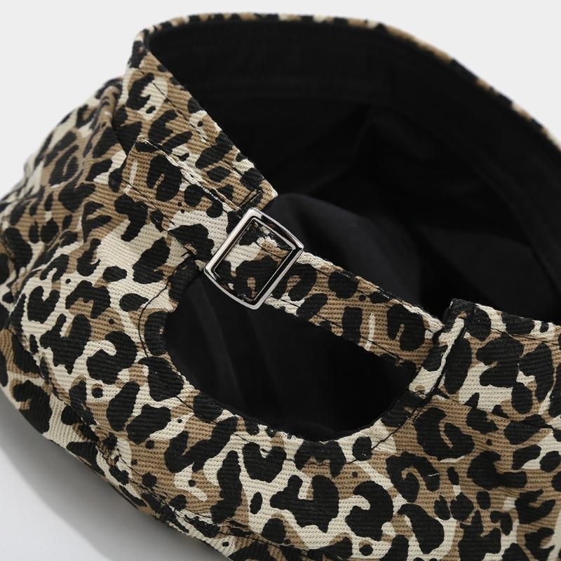 Girls 2000s Hat Painter Hat with Leopards Print for Daily Wear