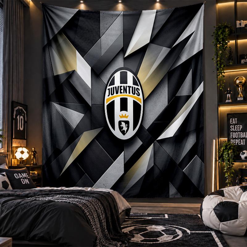 Arazzo da Appendere a Parete Tessuto Stampato Juventus FC per Soggiorno Camera da Letto Decorazione per la Casa