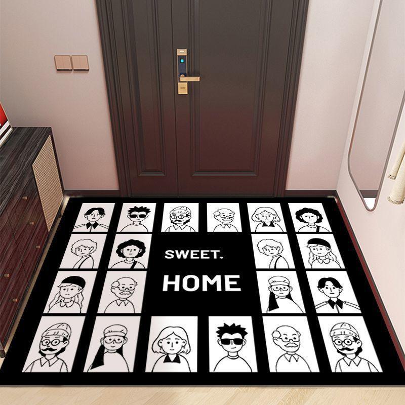 

Новый дверной коврик, простой входной коврик для входной двери, износостойкий, нескользящий и грязный коврик для ног 50 * 80cm crystal velvet